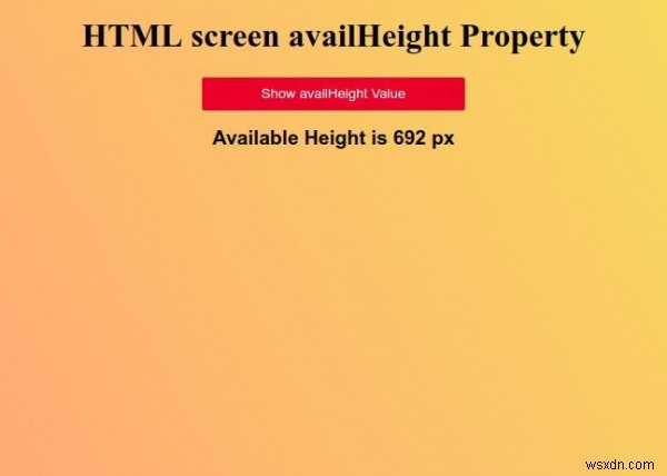 HTML screen availHeight 속성 – 화면 사용 가능 높이 구하기