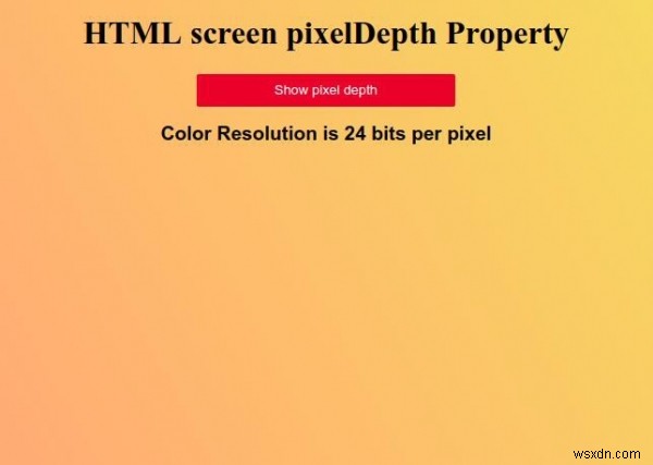 HTML Screen pixelDepth 속성 – 화면 색상 해상도 확인 방법