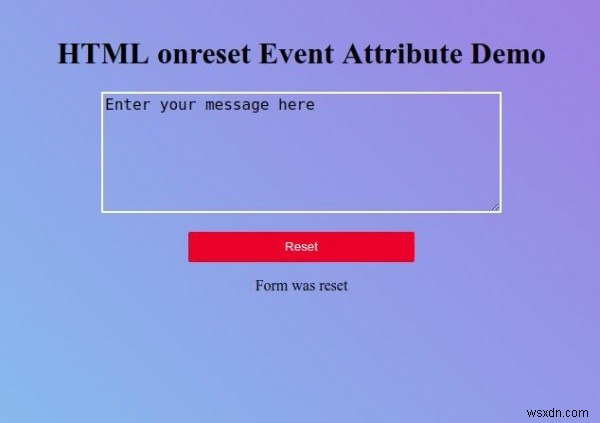 HTML onreset 이벤트 속성 완벽 가이드 – 폼 리셋 이벤트 활용법