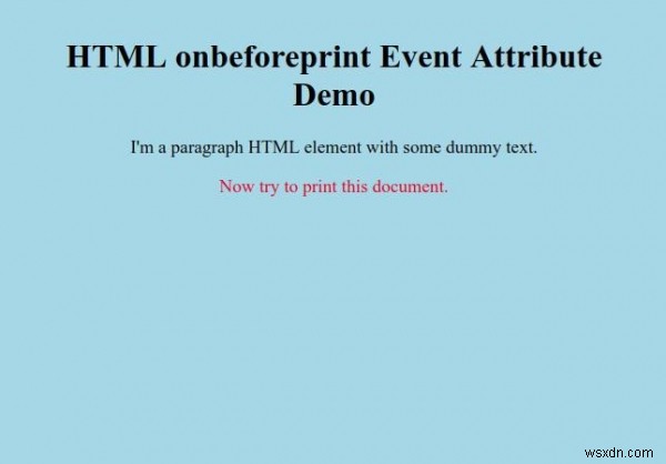 HTML onbeforeprint 이벤트 속성 완벽 가이드