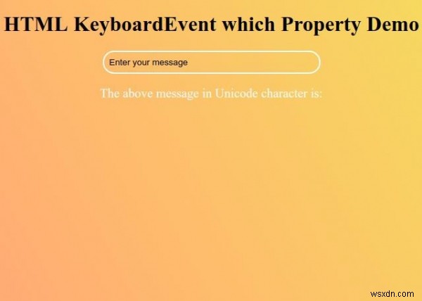 HTML KeyboardEvent which 속성 – 키 입력의 유니코드 문자 코드 확인하기