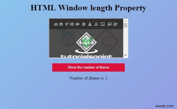 HTML window.length 속성 – 현재 문서의 iframe 개수 확인하기