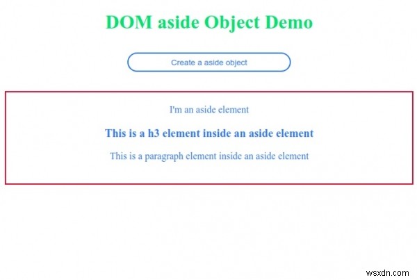 HTML DOM Aside 객체 – 개념부터 동적 생성 예제까지