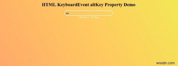 HTML DOM KeyboardEvent altKey 속성 완벽 정리