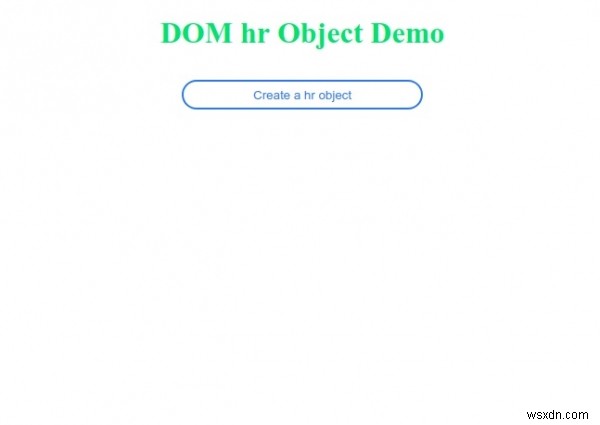 HTML DOM HR 객체 완벽 정리 – 생성 방법과 예제