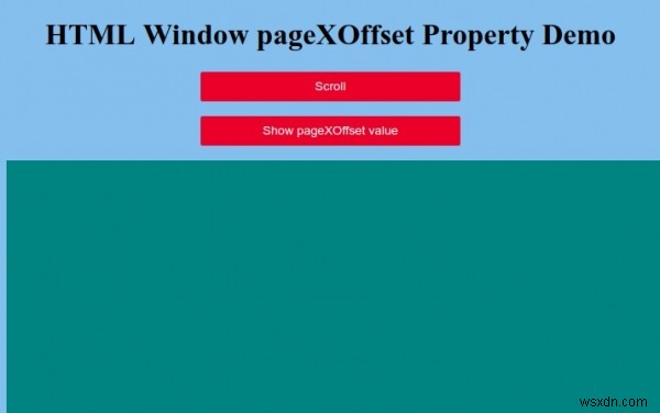 HTML Window pageXOffset 속성 – 문서의 수평 스크롤 위치 확인하기