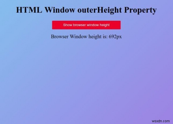 HTML Window outerHeight 속성 – 브라우저 창 전체 높이 구하기