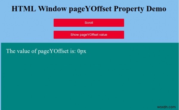 HTML Window pageYOffset 속성 – 세로 스크롤 위치를 픽셀 단위로 확인하는 방법