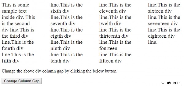 HTML DOM Style columnGap 속성 – 요소의 열(컬럼) 간격 설정하기