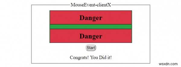 HTML DOM MouseEvent clientX 속성 – 마우스 포인터의 X 좌표 구하기