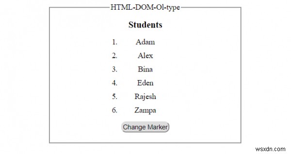 HTML DOM OL type 속성 – 순서 목록 마커 유형 설정 및 반환 방법