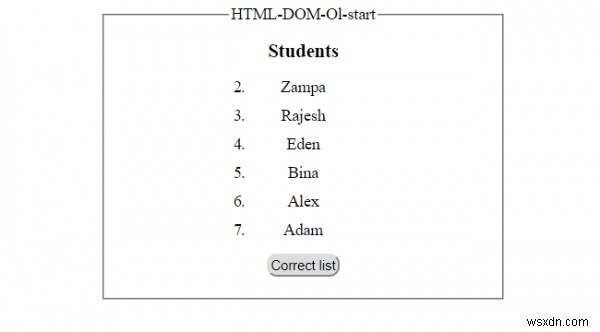 HTML DOM OL start 속성 – 순서 목록 시작 번호 가져오기 및 설정하기