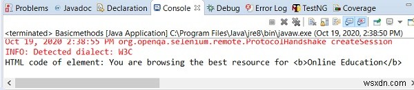 Selenium에서 WebElement의 HTML 코드를 가져오는 방법