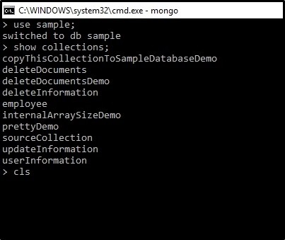 MongoDB 콘솔 화면을 지우는 2가지 방법