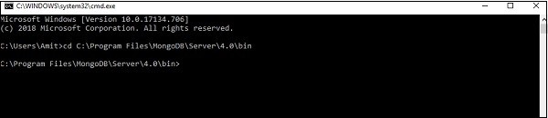 명령줄(CMD)로 설치된 MongoDB 버전 확인하는 방법