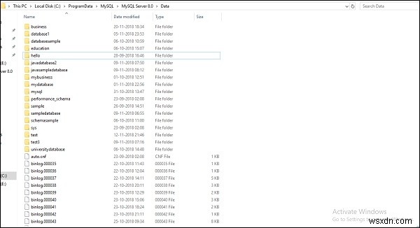 Windows 명령줄에서 MySQL 데이터 디렉터리 위치 확인하는 방법