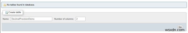 phpMyAdmin에서 MySQL 데이터베이스의 DECIMAL 소수점 자릿수와 스케일 지정 방법
