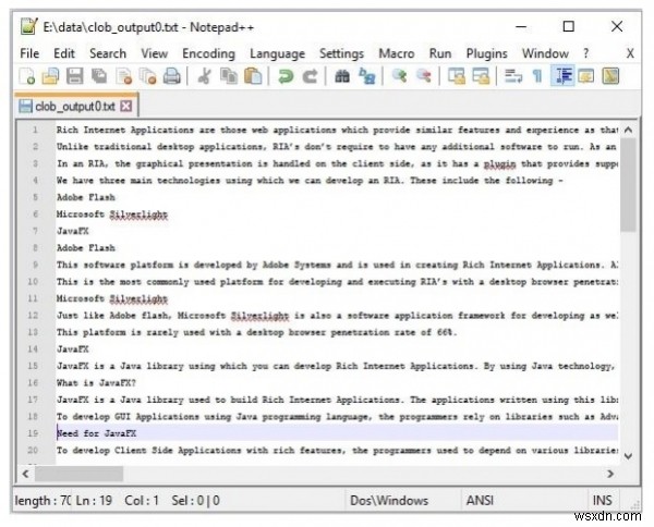 JDBC getCharacterStream() 메서드로 테이블에서 CLOB 값 읽어오는 방법