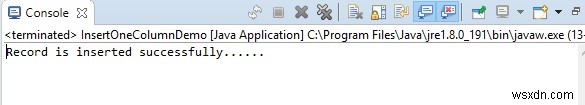 Java로 MySQL 테이블에 단일 열만 삽입하는 방법