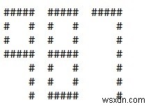 C언어로 입력받은 숫자를 해시(#) 기호로 크게 출력하는 프로그램