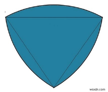 뢸로 삼각형(Reuleaux Triangle)의 넓이 구하는 방법