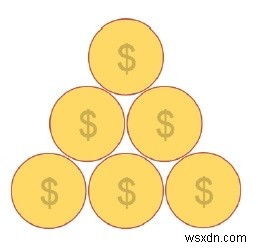 동전으로 피라미드를 쌓을 때 최대 높이를 구하는 C/C++ 프로그램