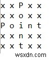 C++ 행렬에서  +  패턴으로 문자열 출력하기