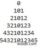 C++로 구현하는 삼각형 패턴 프로그램 (0 기준 미러 이미지 출력)