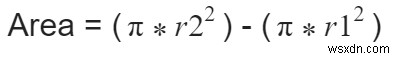 C++로 두 동심원 사이의 면적 계산하기: 원리부터 코드 구현까지