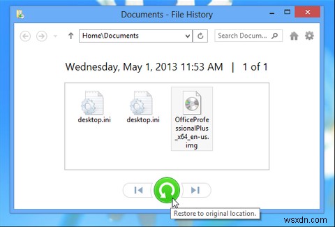 Windows 8에 내장된  타임머신  백업 기능, 파일 기록(File History) 활용법
