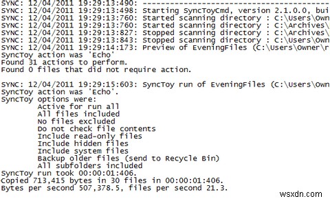 SyncToy와 VB 스크립트로 자동 데이터 백업 도구 만들기