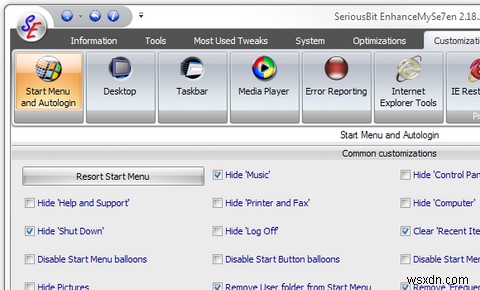 Windows 7 최적화 도구 EnhanceMySe7en: 시스템 튜닝과 정보 확인을 한 번에