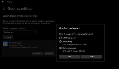 Windows 10에서 앱별 기본 GPU를 설정하는 방법