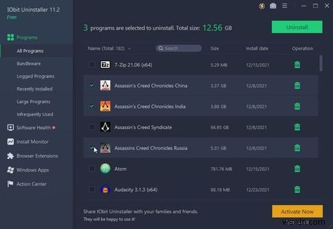 IObit Uninstaller로 Windows 10 프로그램 한 번에 일괄 삭제하는 방법