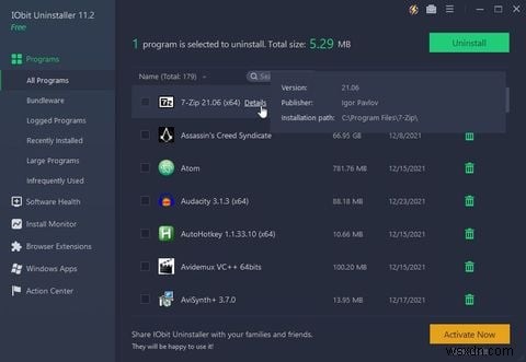 IObit Uninstaller로 Windows 10 프로그램 한 번에 일괄 삭제하는 방법