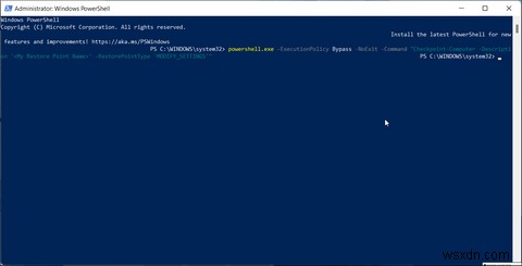 Windows 명령 프롬프트로 복원 지점 만들고 사용하는 방법