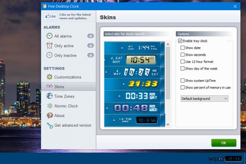 Windows 시스템 트레이 시계 스킨 변경하고 사용자 지정하는 방법
