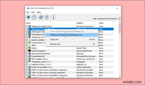 Windows 10에서 설치된 프로그램을 숨기는 3가지 방법