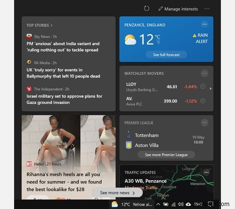 Windows 10 뉴스 및 관심사 피드, 이렇게 활용하고 커스터마이징하세요
