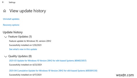 Windows 10 업데이트를 수동으로 제거하는 5가지 방법