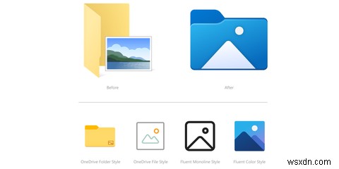 마이크로소프트, Windows 10 파일 탐색기에 새로운 아이콘 디자인 적용
