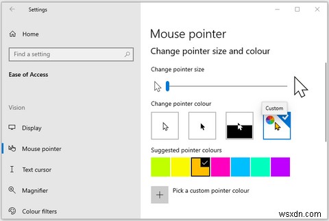 Windows 10에서 마우스 포인터 색상과 크기를 변경하는 5가지 방법