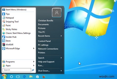 Windows 10을 Windows 7 또는 XP처럼 보이게 하는 방법
