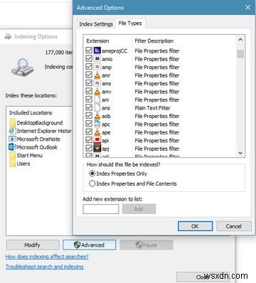Windows 10 검색에서 특정 파일 형식 제외하는 방법