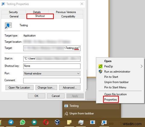 Windows 10 작업 표시줄에 파일을 고정하는 숨겨진 팁