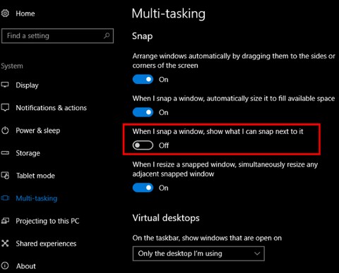 Windows 10 창 스냅 제안 기능, 설정 한 번으로 깔끔하게 끄는 방법