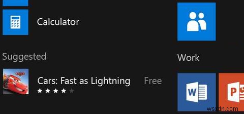Windows 10 시작 메뉴 앱 제안 끄는 방법