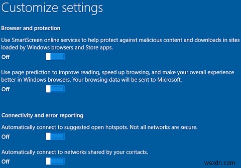 Windows 10 설치 중 개인 정보 설정을 직접 구성하는 방법