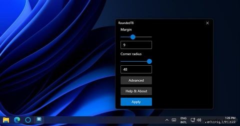 Windows 11 작업 표시줄에 둥근 모서리를 추가하는 방법