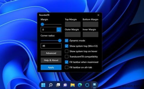 Windows 11 작업 표시줄에 둥근 모서리를 추가하는 방법
